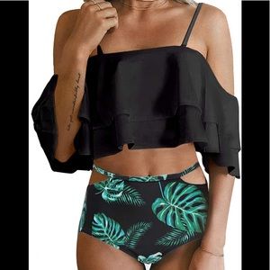 High Waisted Two Piece Bikini Set